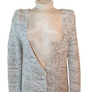 Zara knit Cardigan‎ Sweater Size Medium beige/green V neck